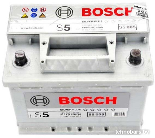 Автомобильный аккумулятор Bosch S5 005 (563400061) 63 А/ч фото 5