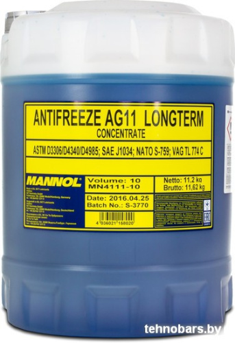 Mannol Longterm Antifreeze AG11 10л фото 3