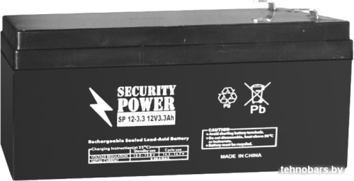 Аккумулятор для ИБП Security Power SP 12-3.3 F1 (12В/3.3 А·ч) фото 3