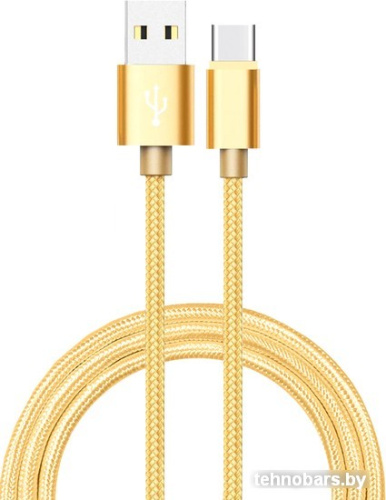 Кабель Atom USB Type-C 3.1 - USB А 3.0 (1.8 м, золотой) фото 3