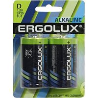 Батарейки Ergolux Alkaline LR20 BL-2 2шт