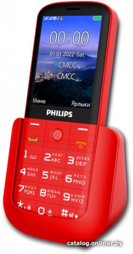 Кнопочный телефон Philips Xenium E227 (красный) фото 6