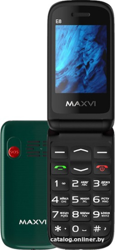 Кнопочный телефон Maxvi E8 (зеленый) фото 3