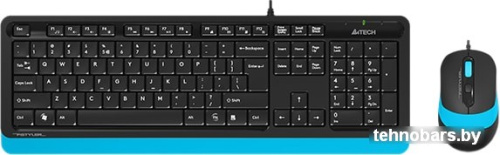Клавиатура + мышь A4Tech Fstyler F1010 (черный/синий) фото 3