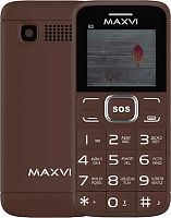 Кнопочный телефон Maxvi B2 (винный красный)