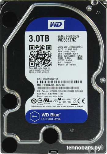 Жесткий диск WD Blue 3TB (WD30EZRZ) фото 3