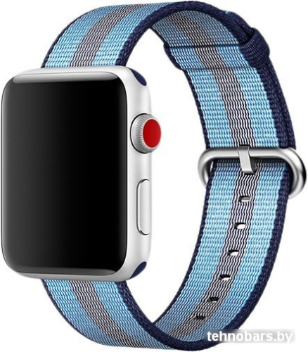 Ремешок Miru SN-02 для Apple Watch (синяя полоса) фото 3