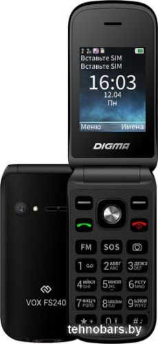 Кнопочный телефон Digma Vox FS240 (черный) фото 3