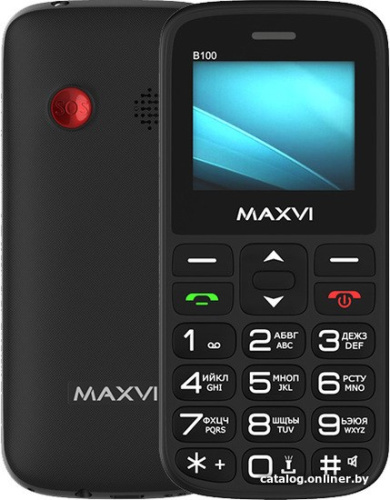 Кнопочный телефон Maxvi B100 (черный) фото 3