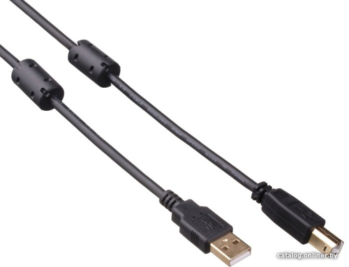 Кабель ExeGate EX-CCF-USB2-AMBM-1.8 USB Type-A - USB Type-B (1.8 м, черный) фото 3